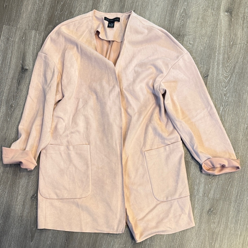 Women's MicroSuede Dusty Pink Soft Blazer
